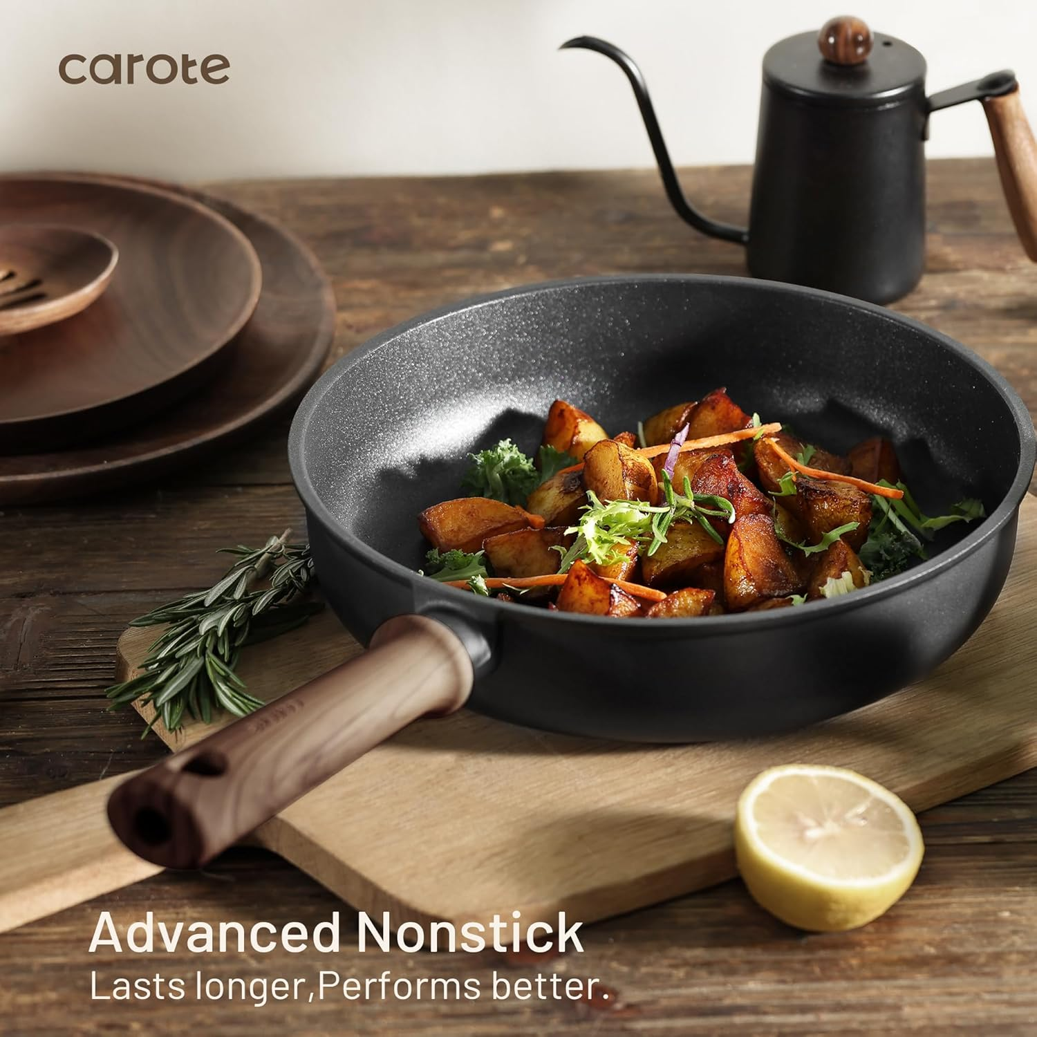 Titanium Nonstick Cookware Set, Induction Compatible, PFOA/PFOS Free
