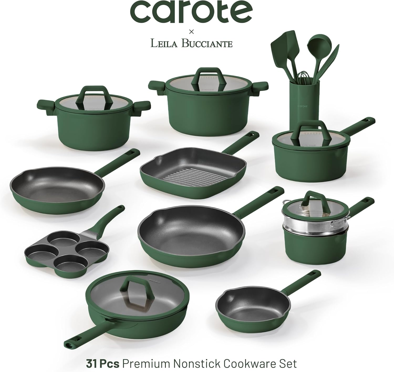 31 PCS Granite Titanium Cookware | Nonstick, Induction & PFOA Free