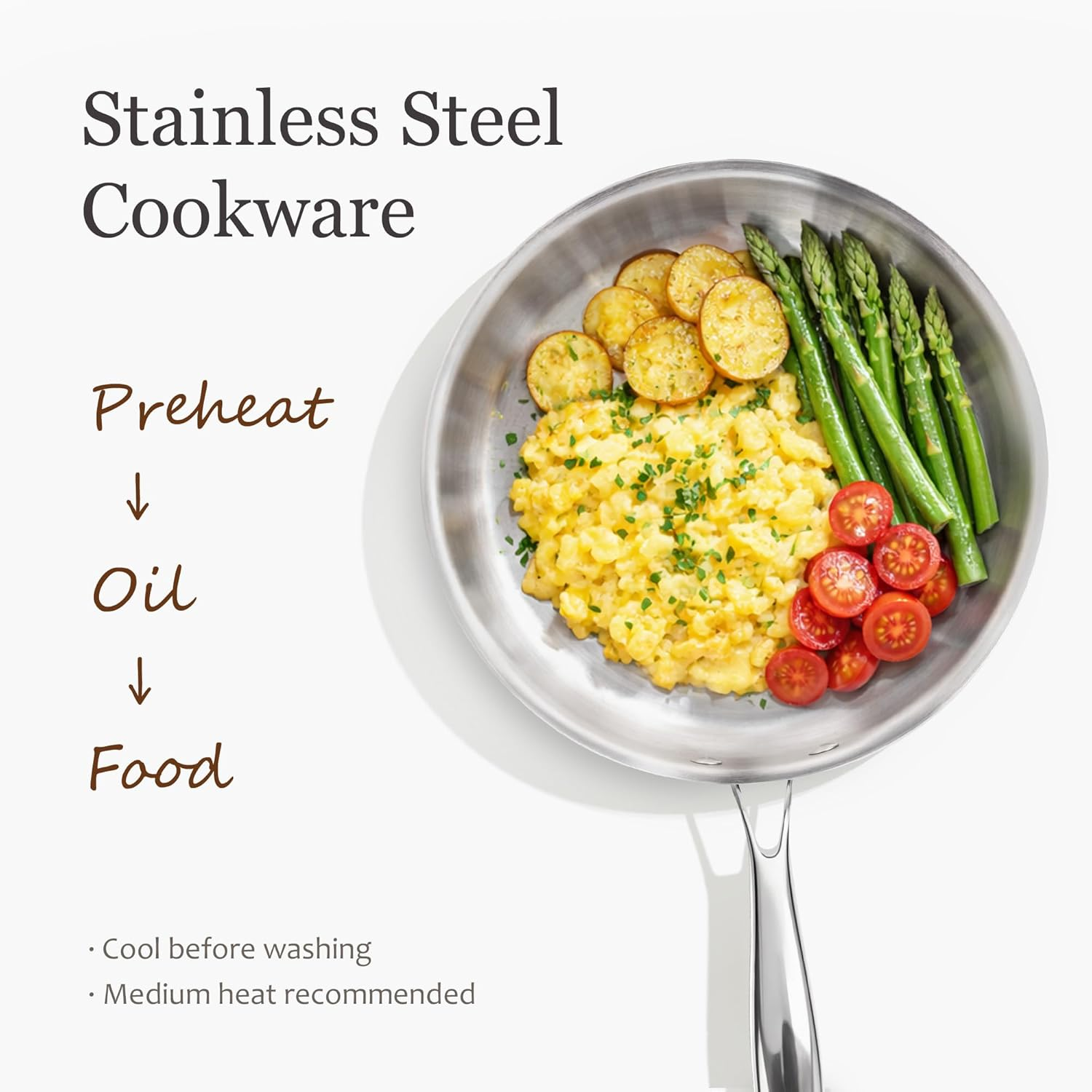 21PCS Induction Cookware Set | Tri-Ply Stainless Steel, Non-Toxic